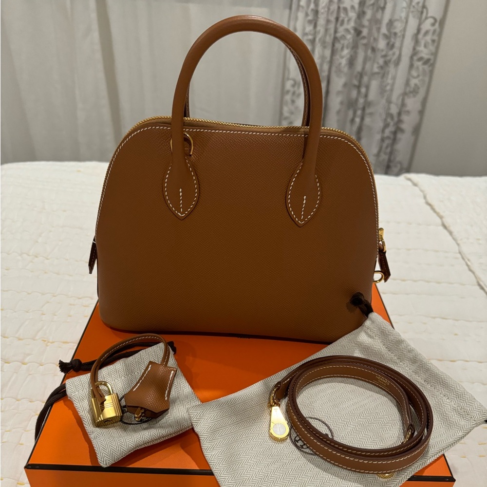 BNIB Hermes Bolide in Gold Color. Size 26.